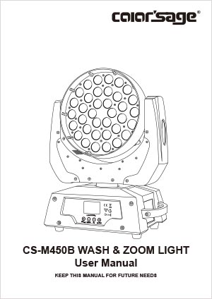 CS-M450B Wash Zoom light User Manual